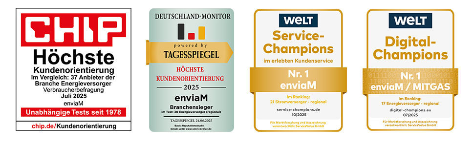Servicesiegel von enviaM