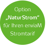 Button mit Hinweis zur NaturStrom Option