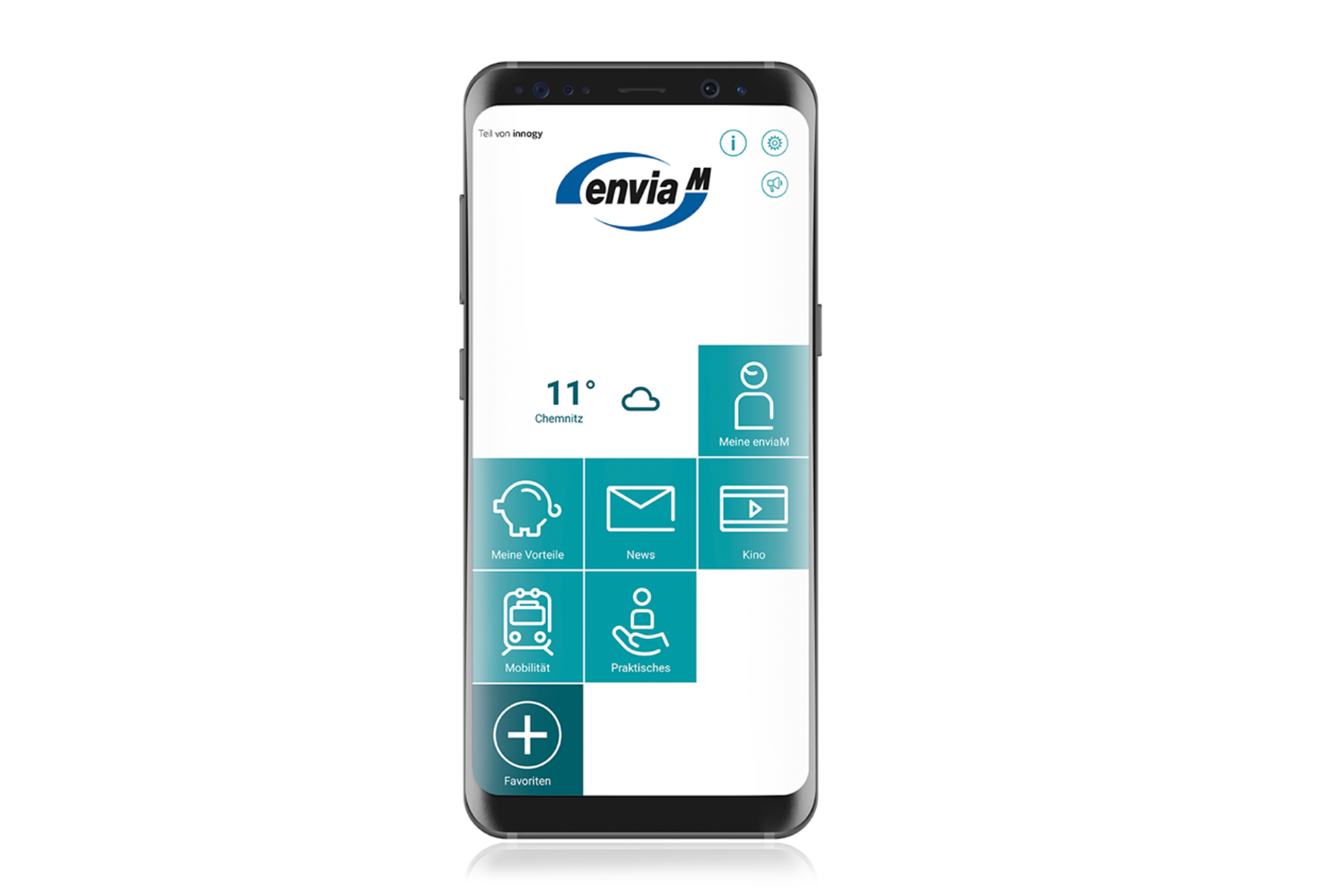 enviaM App Smartphone mit enviaM App